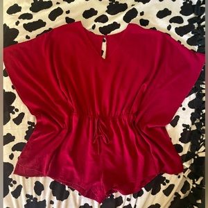 Red shein romper